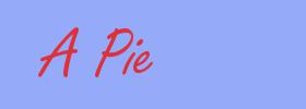 sinónimo de A Pie