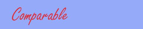 sinónimo de Comparable